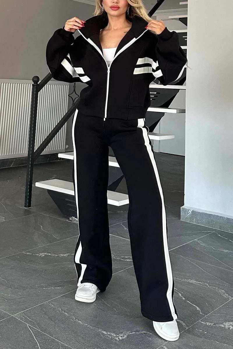 Fashion Two-piece Women's White Sports Suit Loose Sports Shirt Casual Pants Sets Sportswear Women Clothes Tracksuit Women Outfits